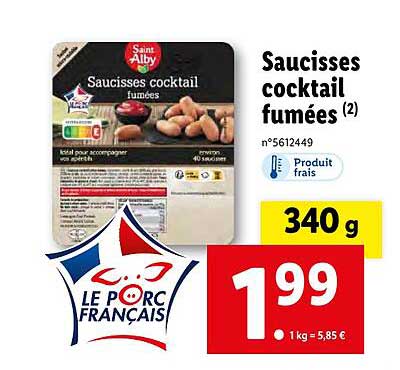 saucisses cocktail fumées saint alby