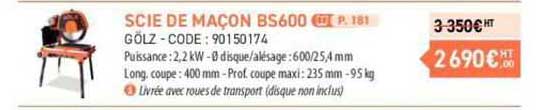 scie de maçon bs600 gölz