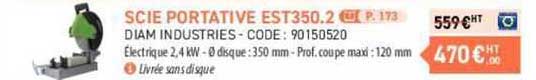 scie portative est350.2 diam industries