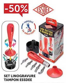set linogravure tampon essdee
