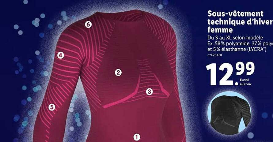 sous-vêtement technique d'hiver femme
