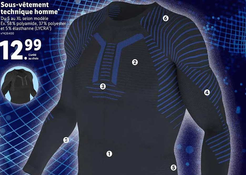 sous-vêtement technique homme