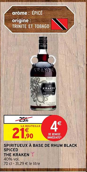 spiritueux à base de rhum black spiced the kraken