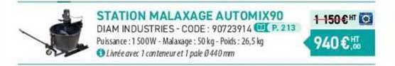 station malaxage automix90 diam industries