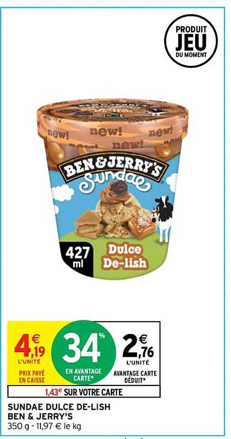 sundae dulce de-lish ben & jerry's