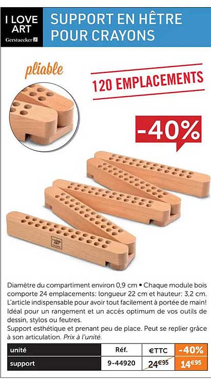 Support En Hêtre Pour Crayons