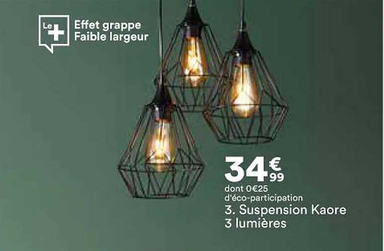 suspension kaore 3 lumières