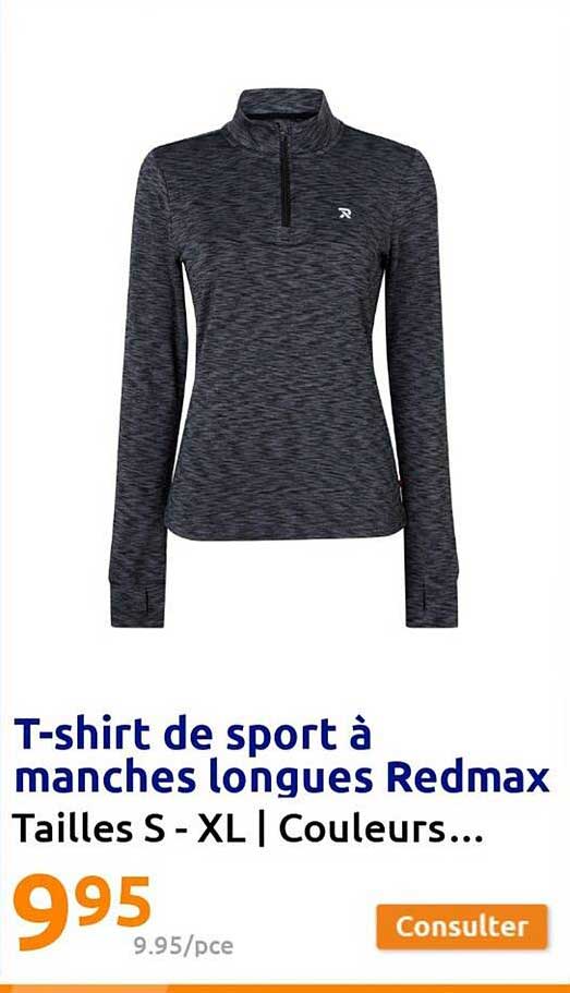t-shirt de sport à manches longues redmax