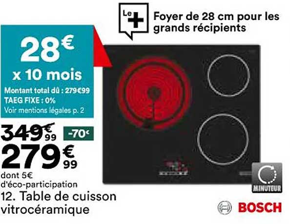 Table De Cuisson Vitrocéramique Bosch