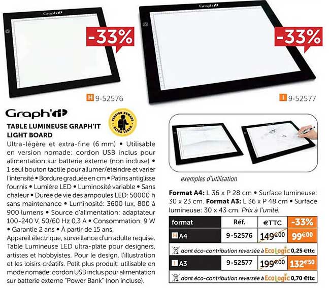 table lumineuse graph'it light board