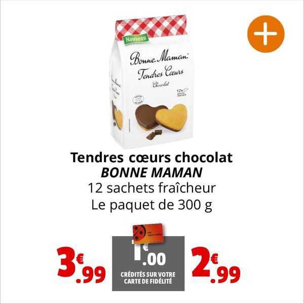 tendres cœurs chocolat bonne maman
