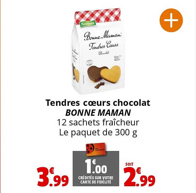 tendres cœurs chocolat bonne maman