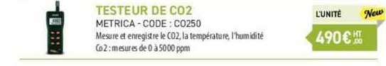testeur de c02 metrica