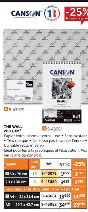 the wall 200 g/m² canson