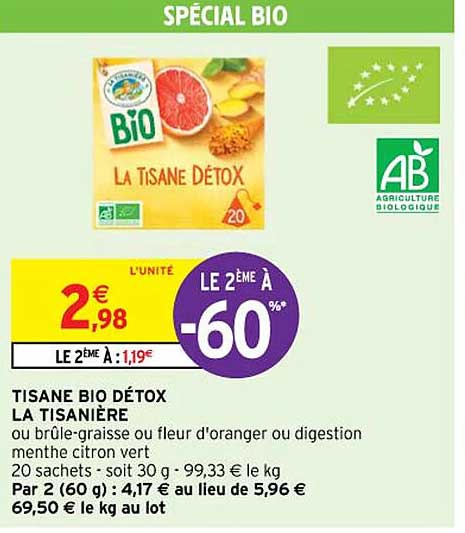 Tisane Bio Détox La Tisanière