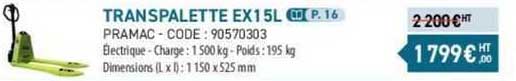 transpalette ex15l pramac
