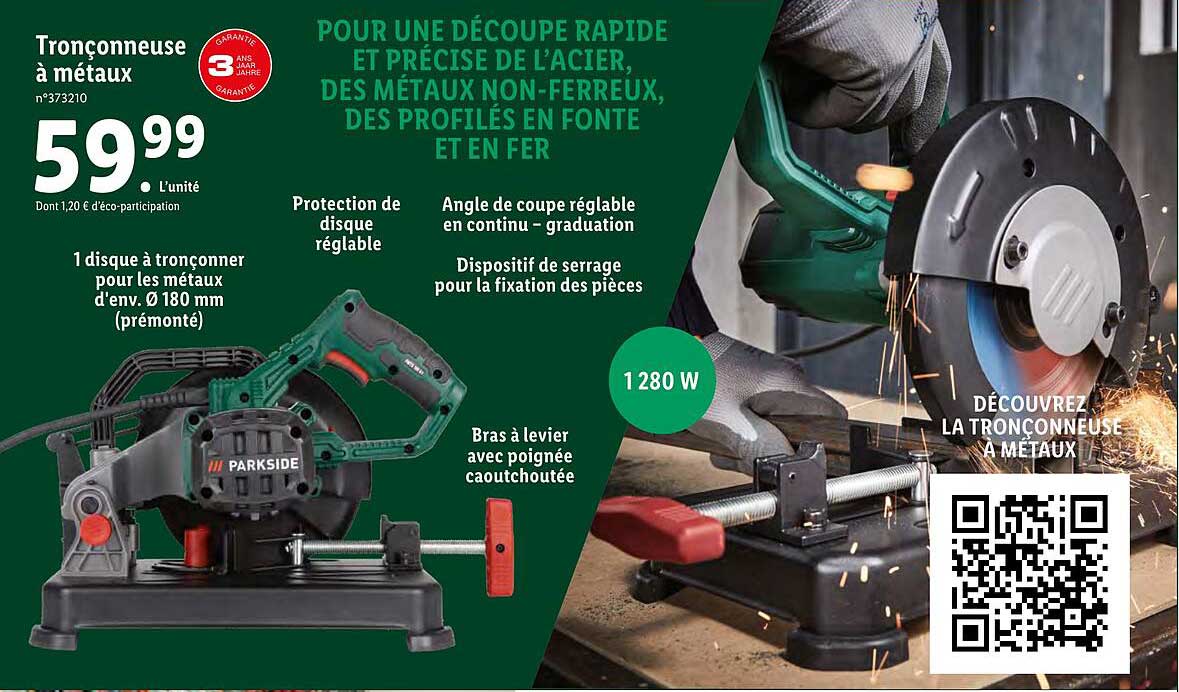 tronçonneuse à métaux