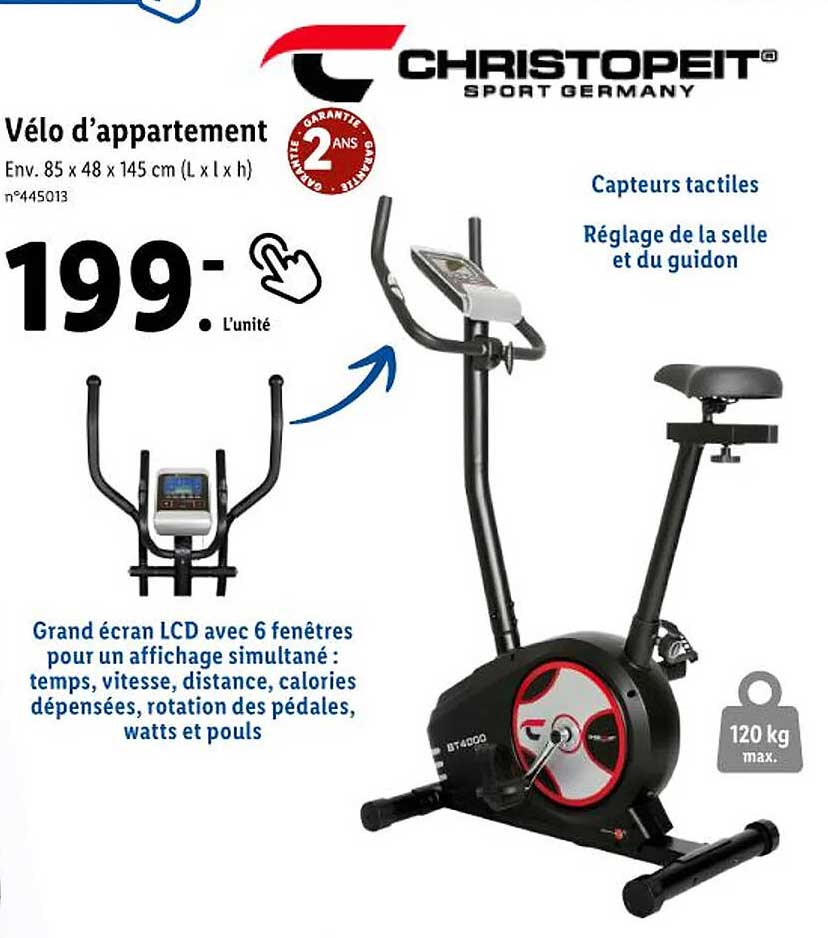 vélo d'appartement christopeit