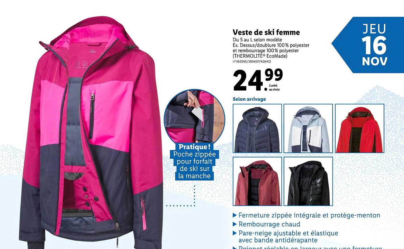 veste de ski femme