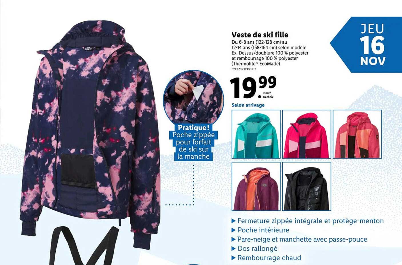 veste de ski fille