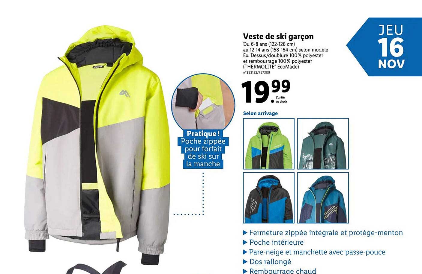 veste de ski garçon