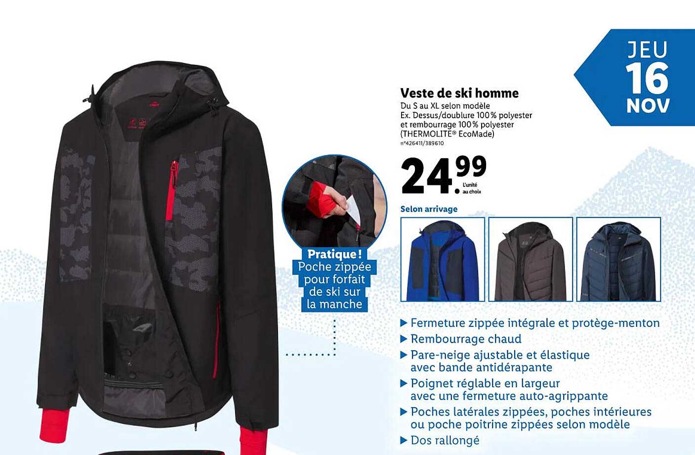 veste de ski homme