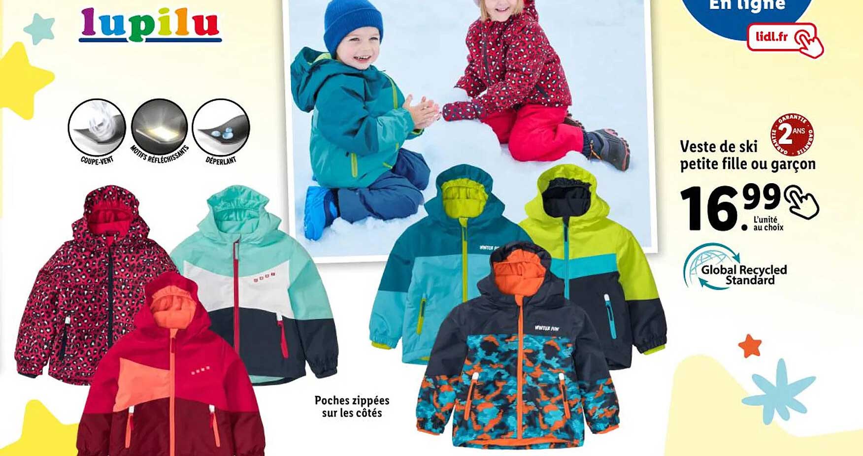veste de ski petite fille ou garçon lupilu