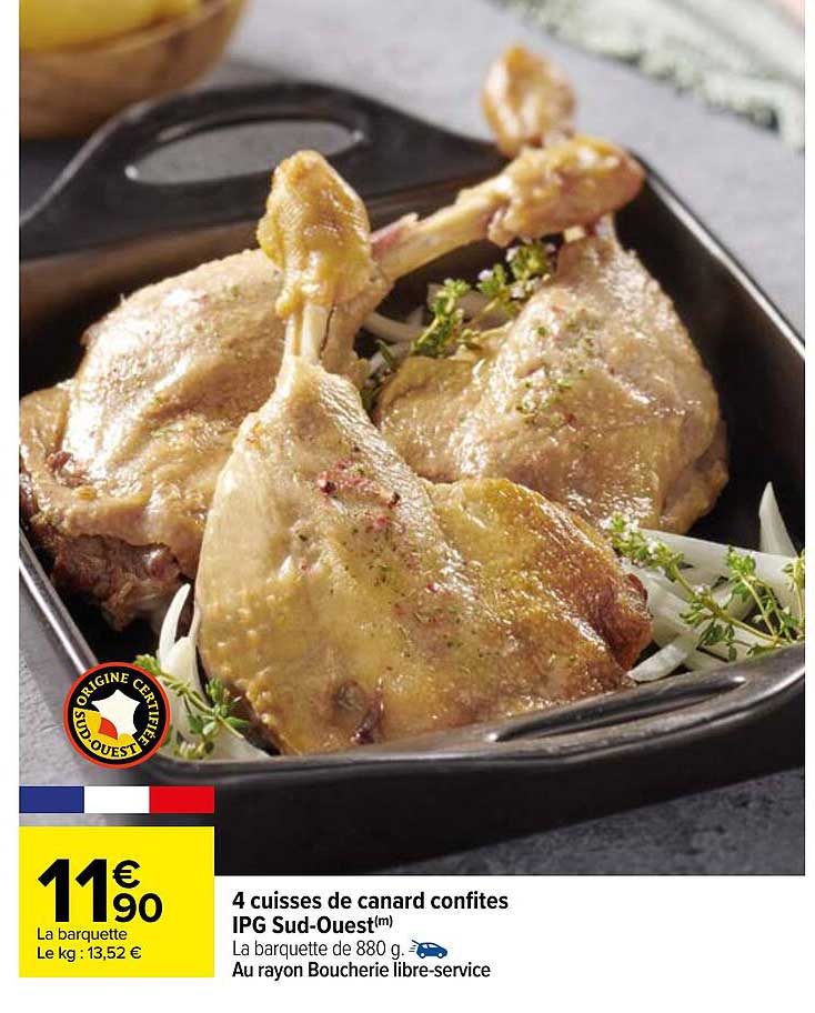 4 cuisses de canar confites ipg sud-ouest