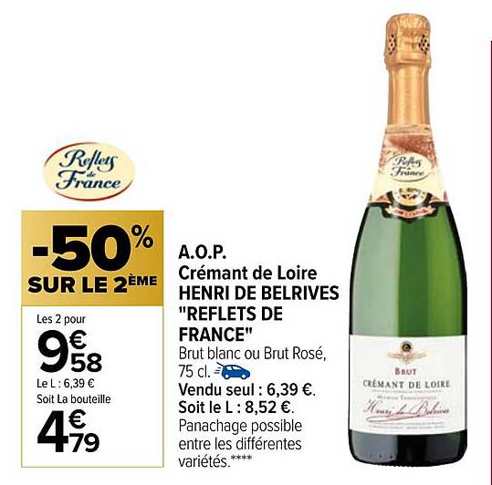 a.o.p. crémant de loire henri de belrives "reflets de france"