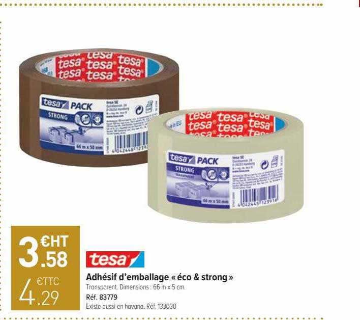 adhésif d'emballage «éco & strong» tesa