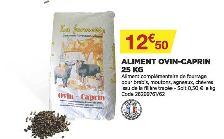 aliment ovin-caprin 25 kg la fermette
