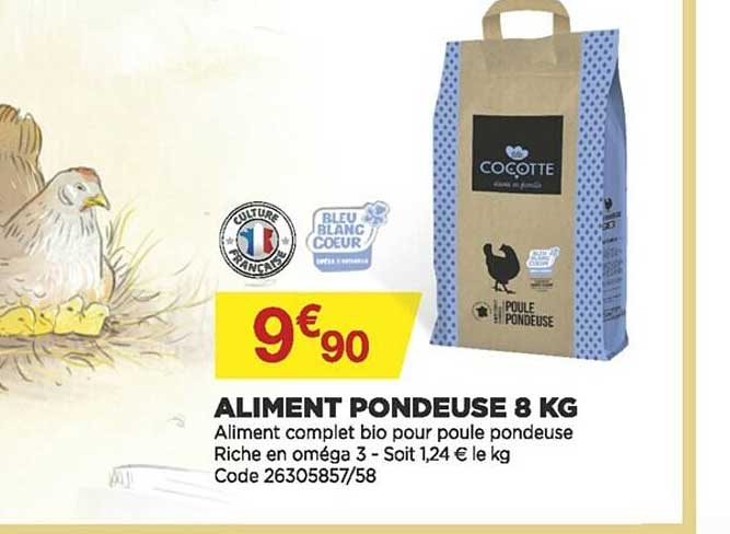 aliment pondeuse 8 kg cocotte