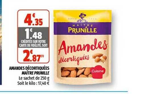 amandes décortiquées maître prunille