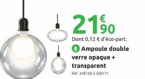 ampoule double verre opaque + transparent