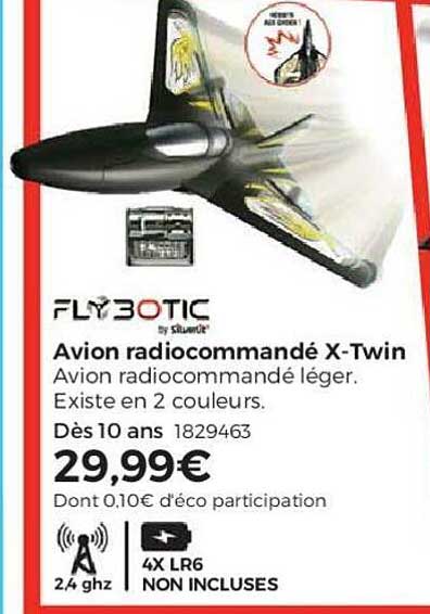 avion radiocommandé x-twin flybotic