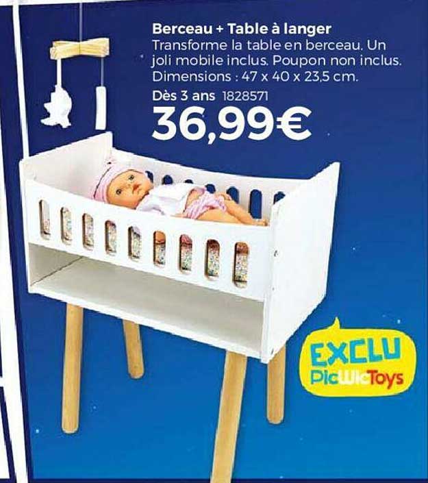 berceau + table à langer