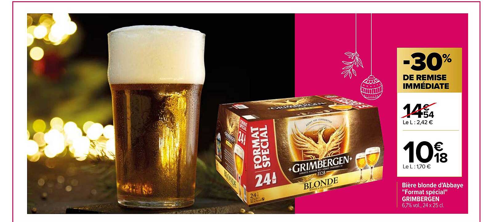 bière blonde d'abbaye "format spécial" grimbergen