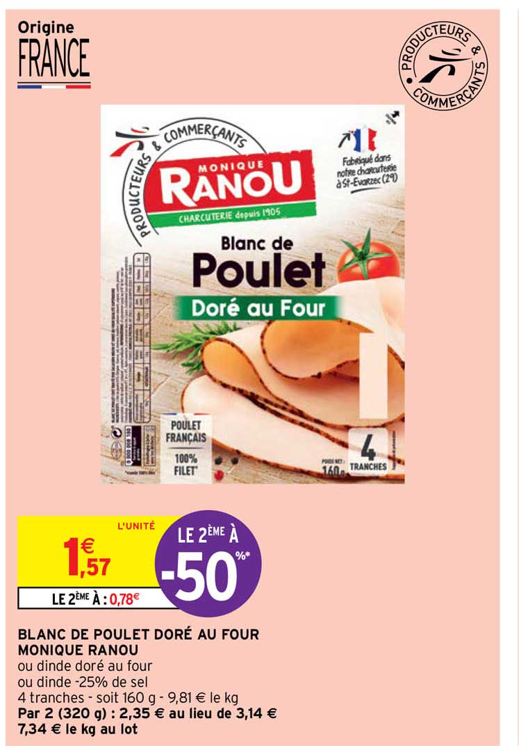 blanc de poulet doré au four monique ranou