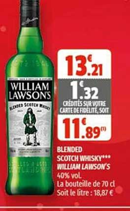 blended scotch whisky william lawson's