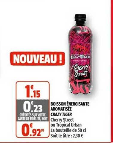 boisson énergisante aromatisée crazy tiger