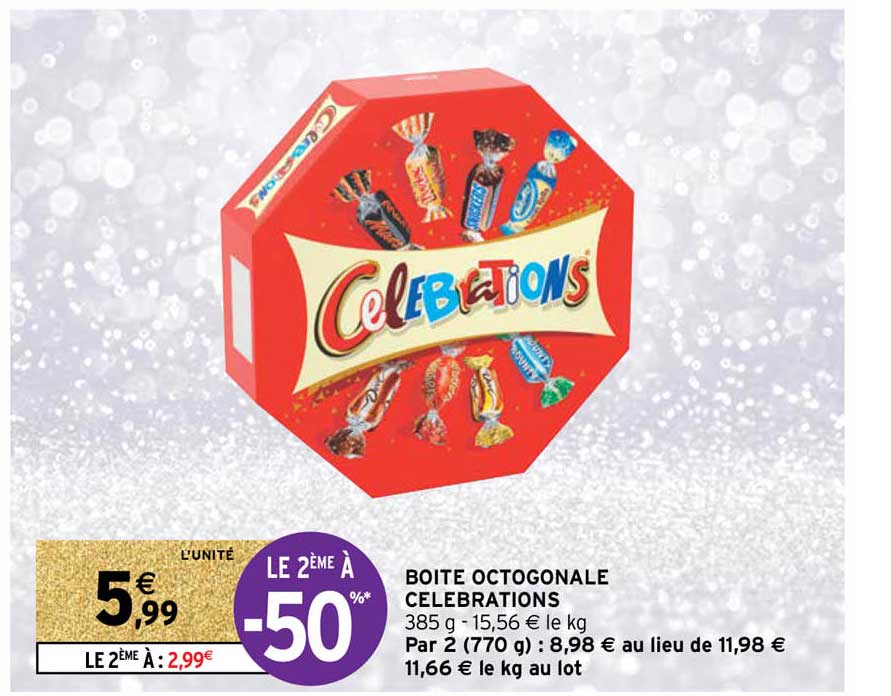 boîte octogonale célébrations