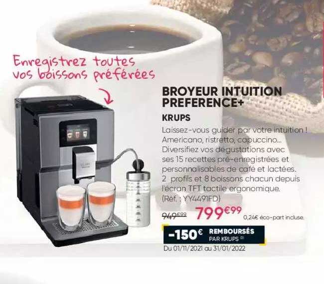 Broyeur Intuition Preference+ Krups