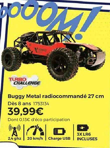 buggy metal radiocommandé 27 cm turbo challenge