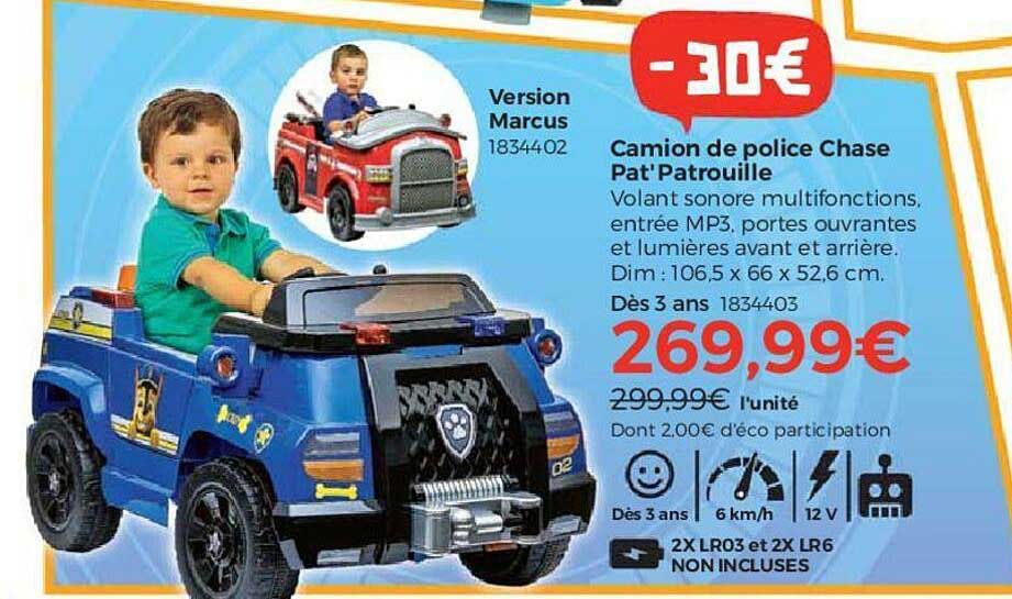 camion de police chase pat' patrouille