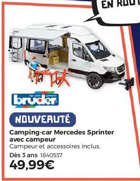 camping-car mercedes sprinter avec campeur