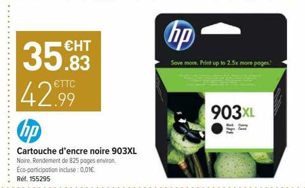 cartouche d'encre noire 903xl hp