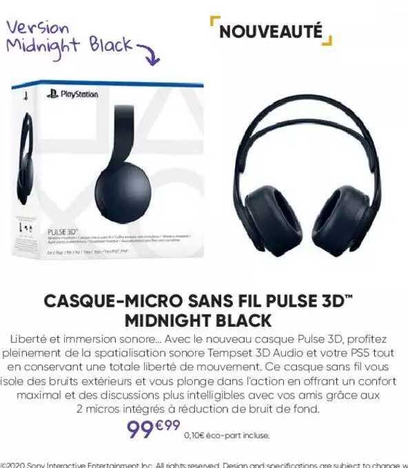 casque-micro sans fil pulse 3d midnight black
