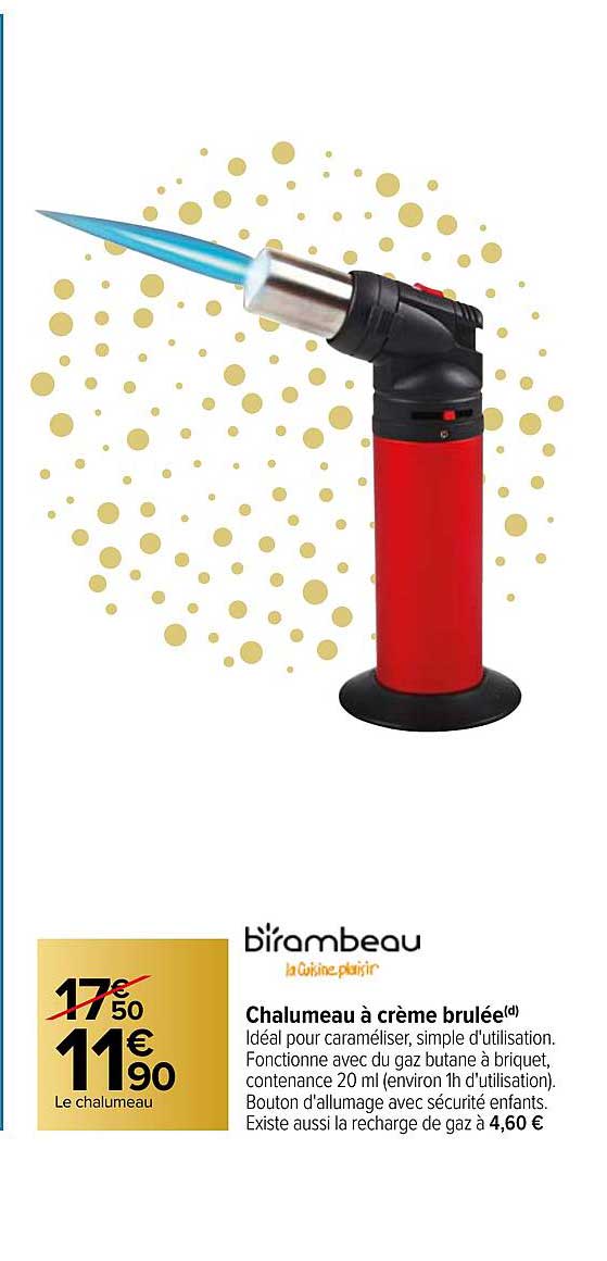 chalumeau à crème brulée birambeau