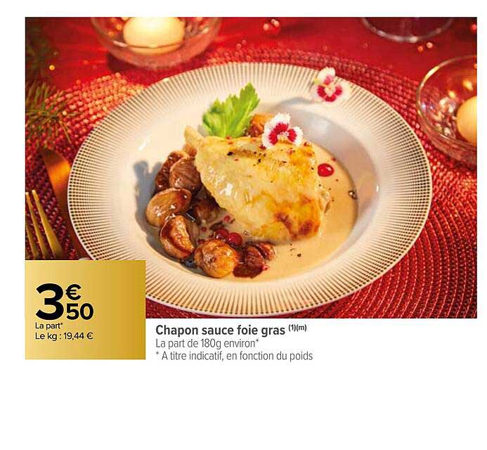 Chapon Sauce Foie Gras