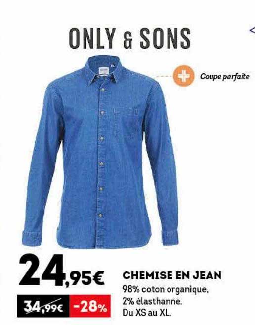 chemise en jean only & sons